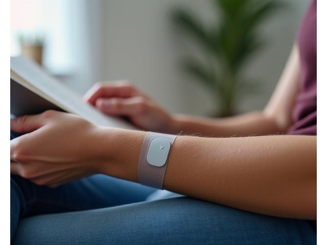 Dispositivo de monitoreo continuo de glucosa o presión arterial en un brazo