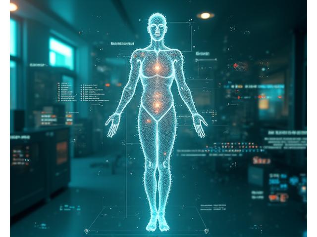 Representación visual de la ciencia y la tecnología unidas para el bienestar personalizado.
