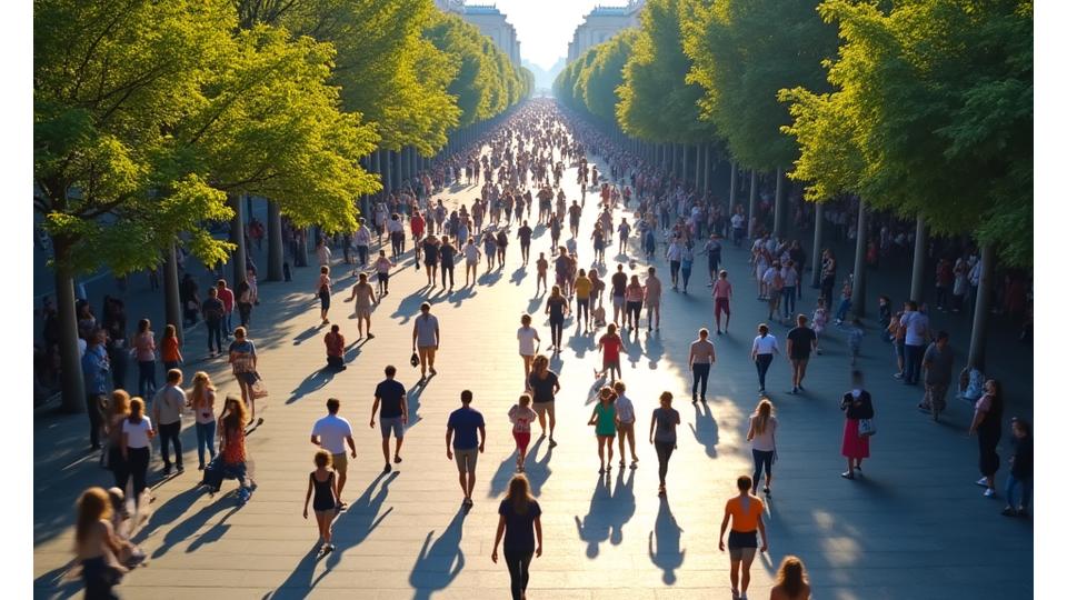 Vista aérea de la Plaza Mayor de Madrid, simbolizando la conexión de Viento Sano con la comunidad local.