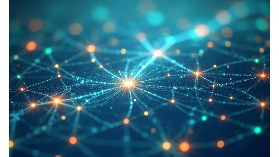 Diagrama complejo mostrando interconexiones entre hábitos, consistencia y resultados positivos de bienestar.